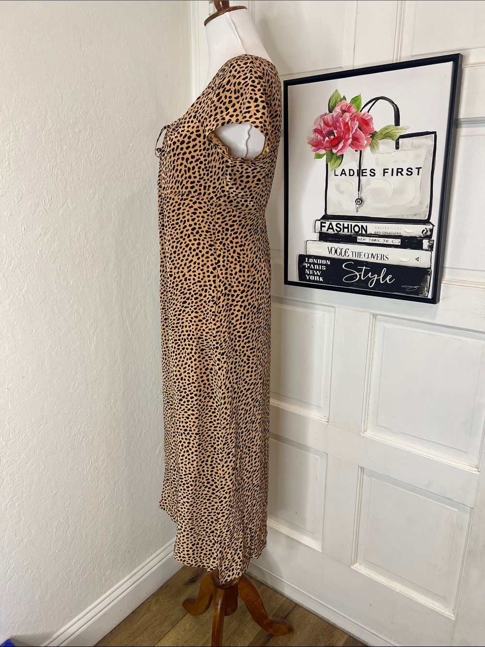 NWT J. Crew Squareneck Slip Dres in Spot Print Size - Picture 5 of 10